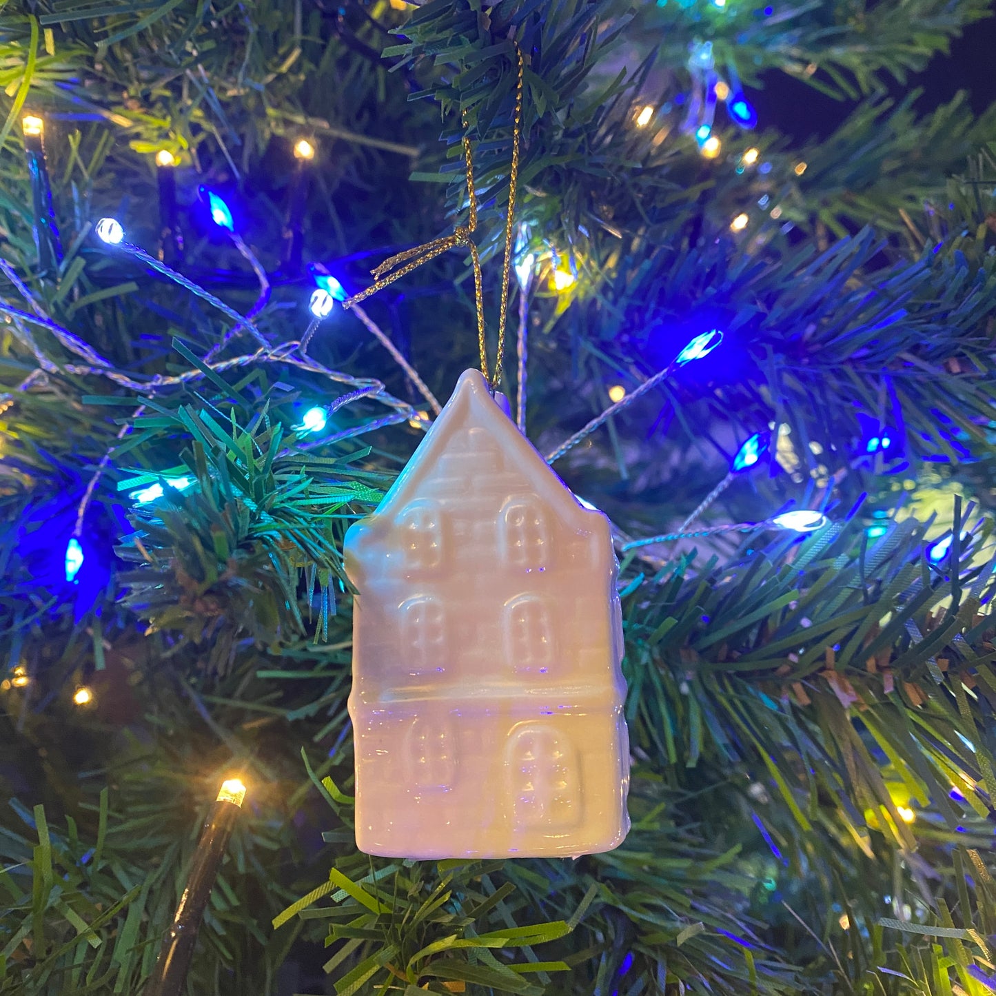 Boule de Noël Maison Porcelaine NEW !
