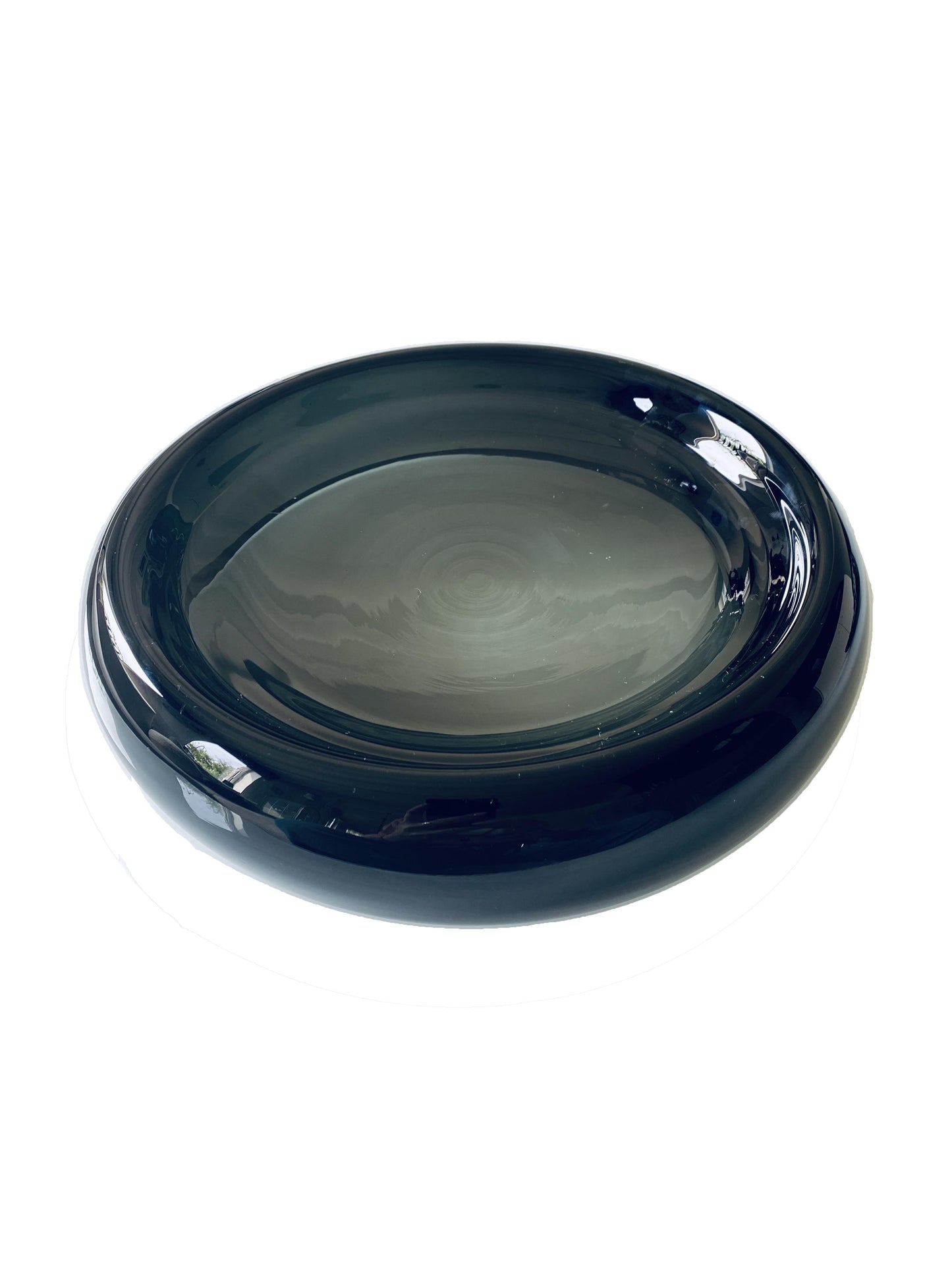 Bol/plat verre fumé noir Courbes