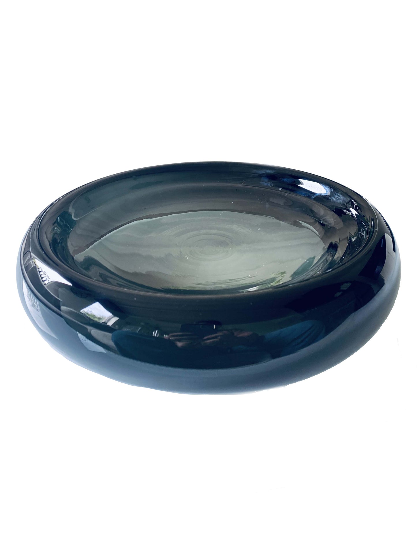 Bol/plat verre fumé noir Courbes
