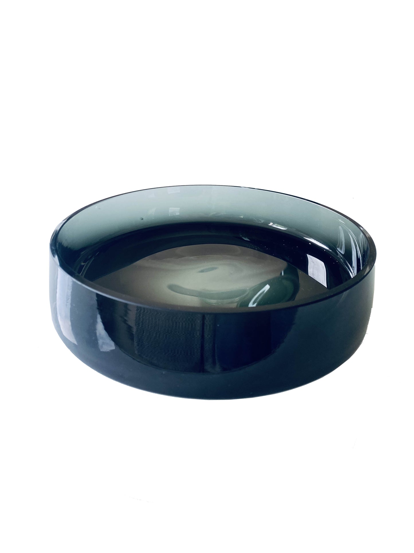 Bol/plat verre fumé noir Cylindre Bas