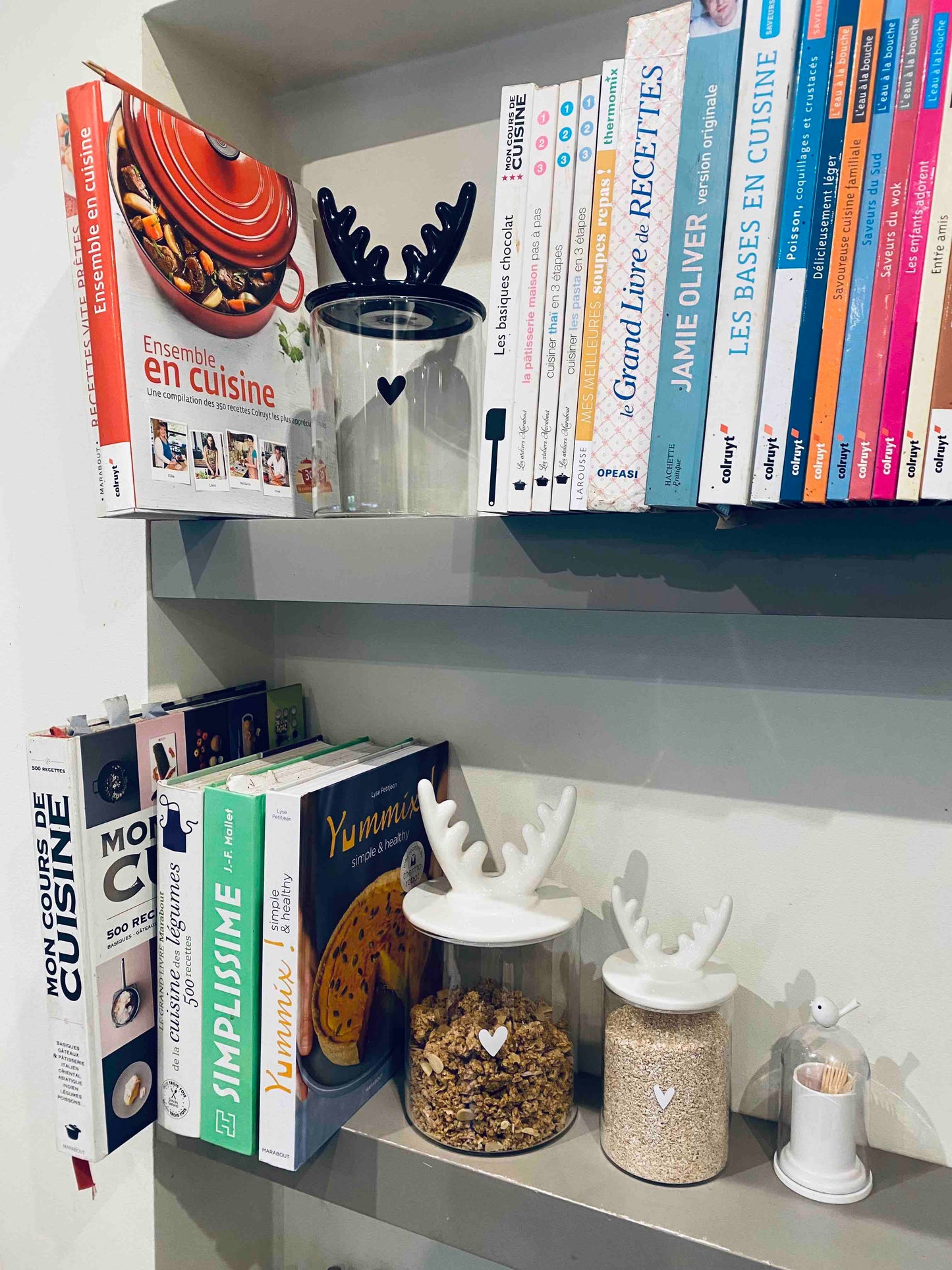 Bocal en verre Bois de Cerf Noir