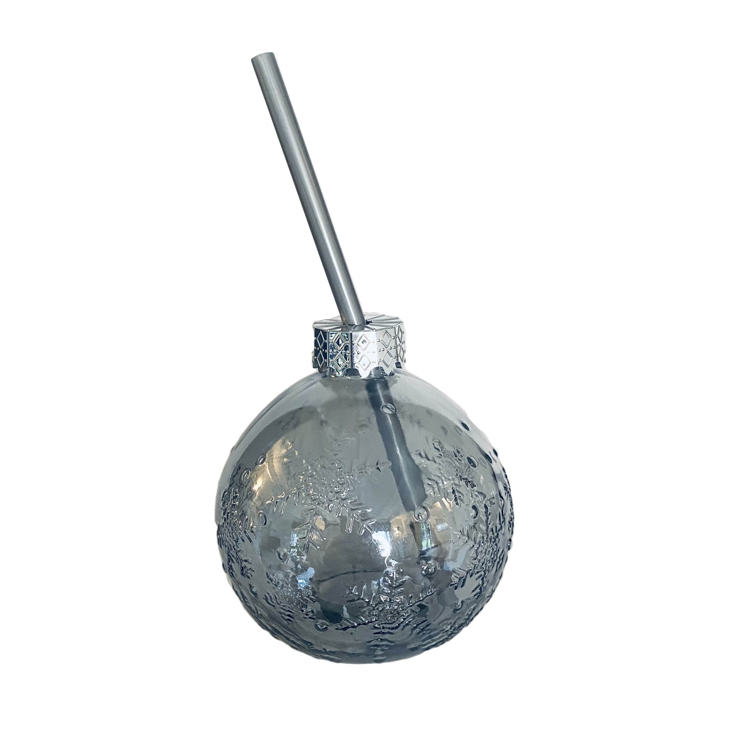 Verre Boule de Noël avec paille