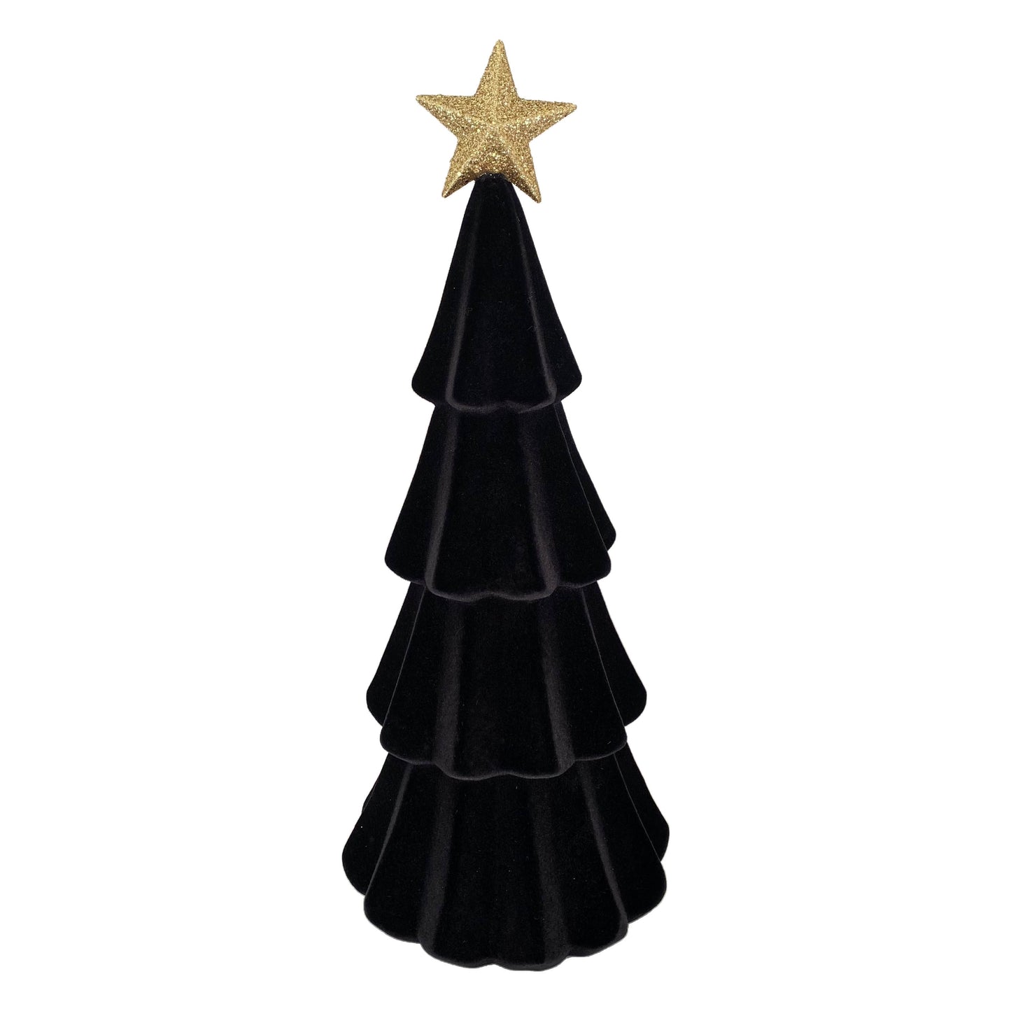 Sapins de Noël Décoratifs en Velours Noir