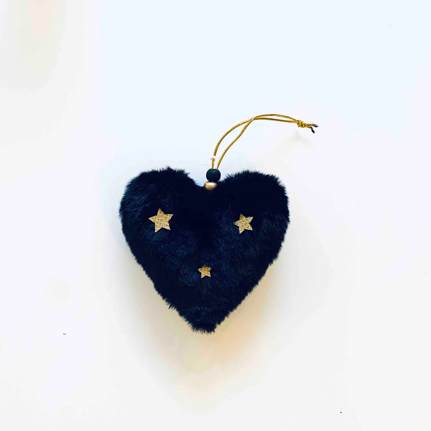 Boules de Noël peluche noir/doré