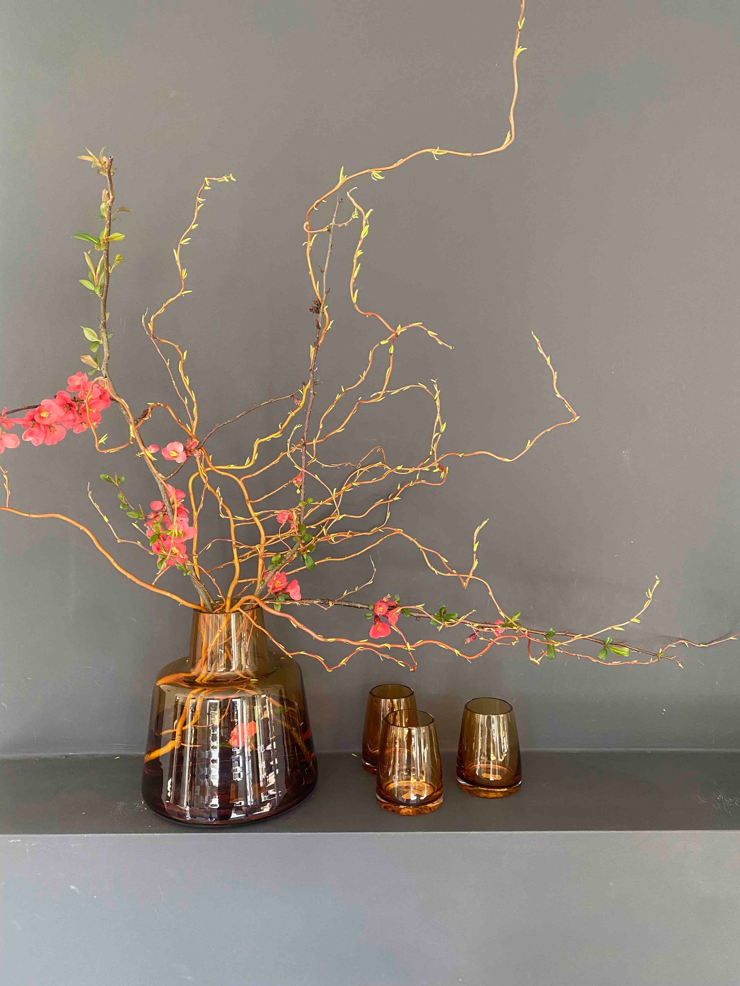 Vase en verre Ambre