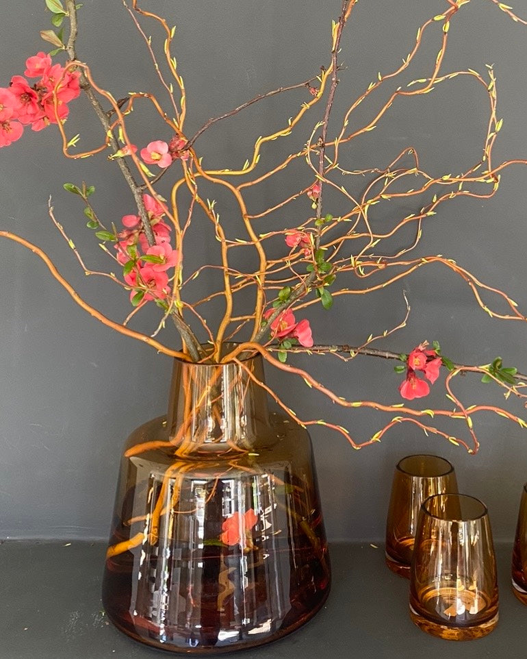 Vase en verre Ambre
