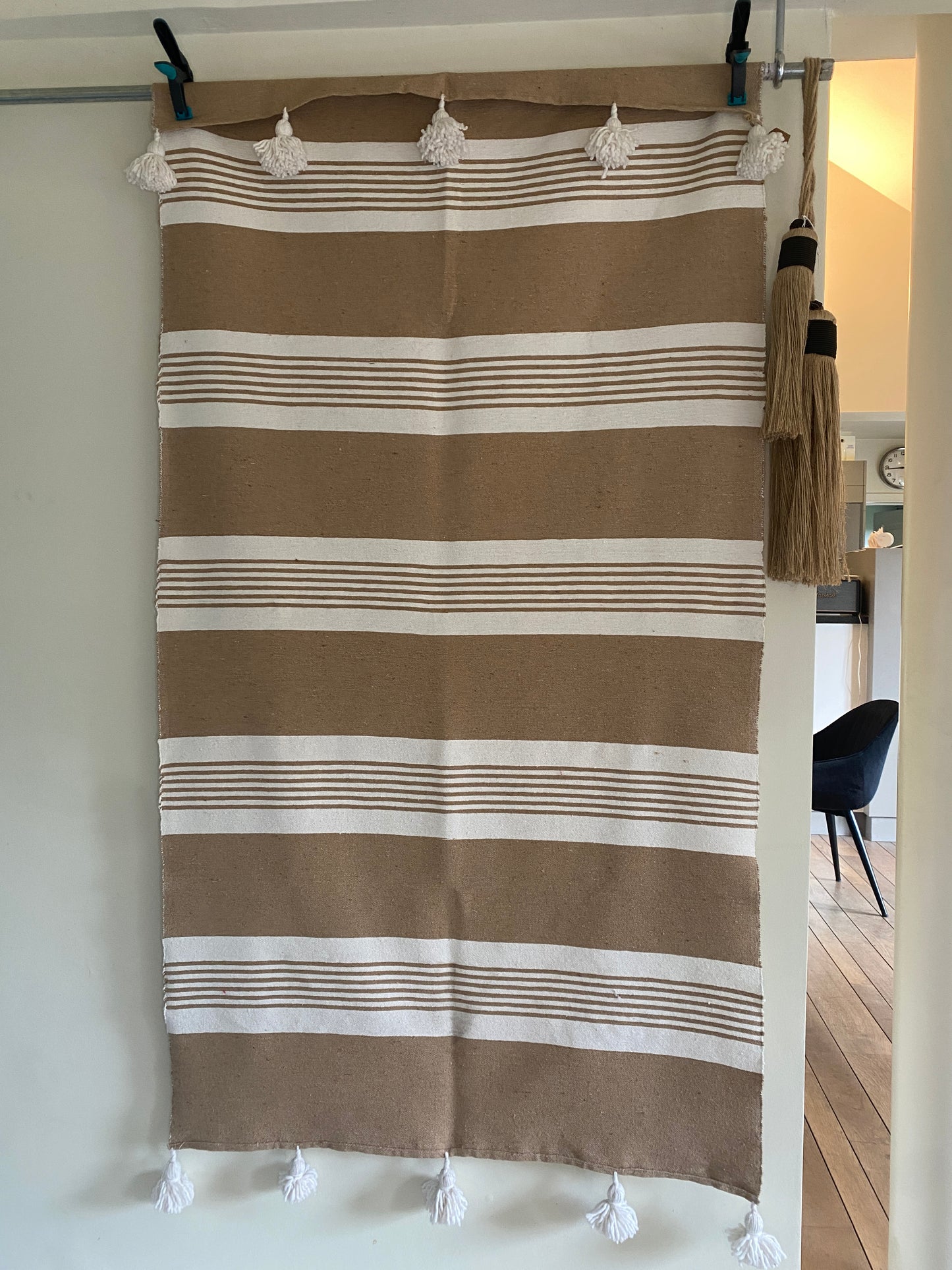 Plaid Pompons en Coton 100 x 200 cm – Capsule Marrakech