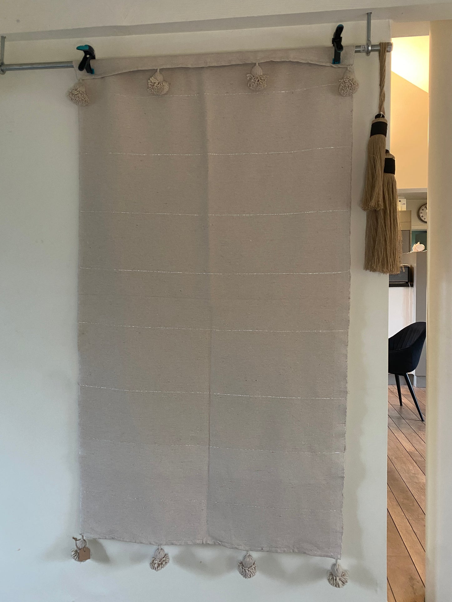 Plaid Pompons en Coton 100 x 200 cm – Capsule Marrakech