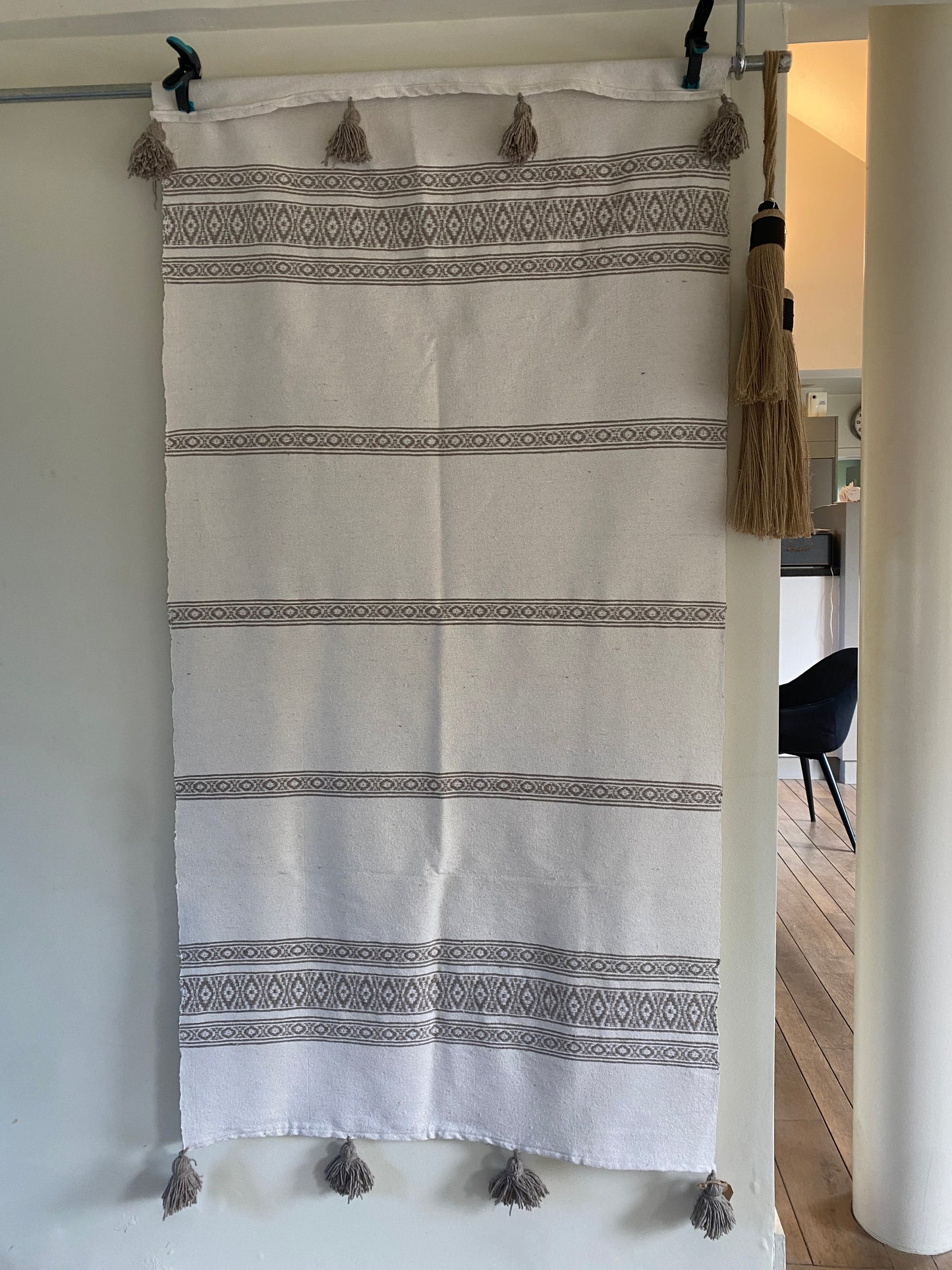 Plaid Pompons en Coton 100 x 200 cm – Capsule Marrakech