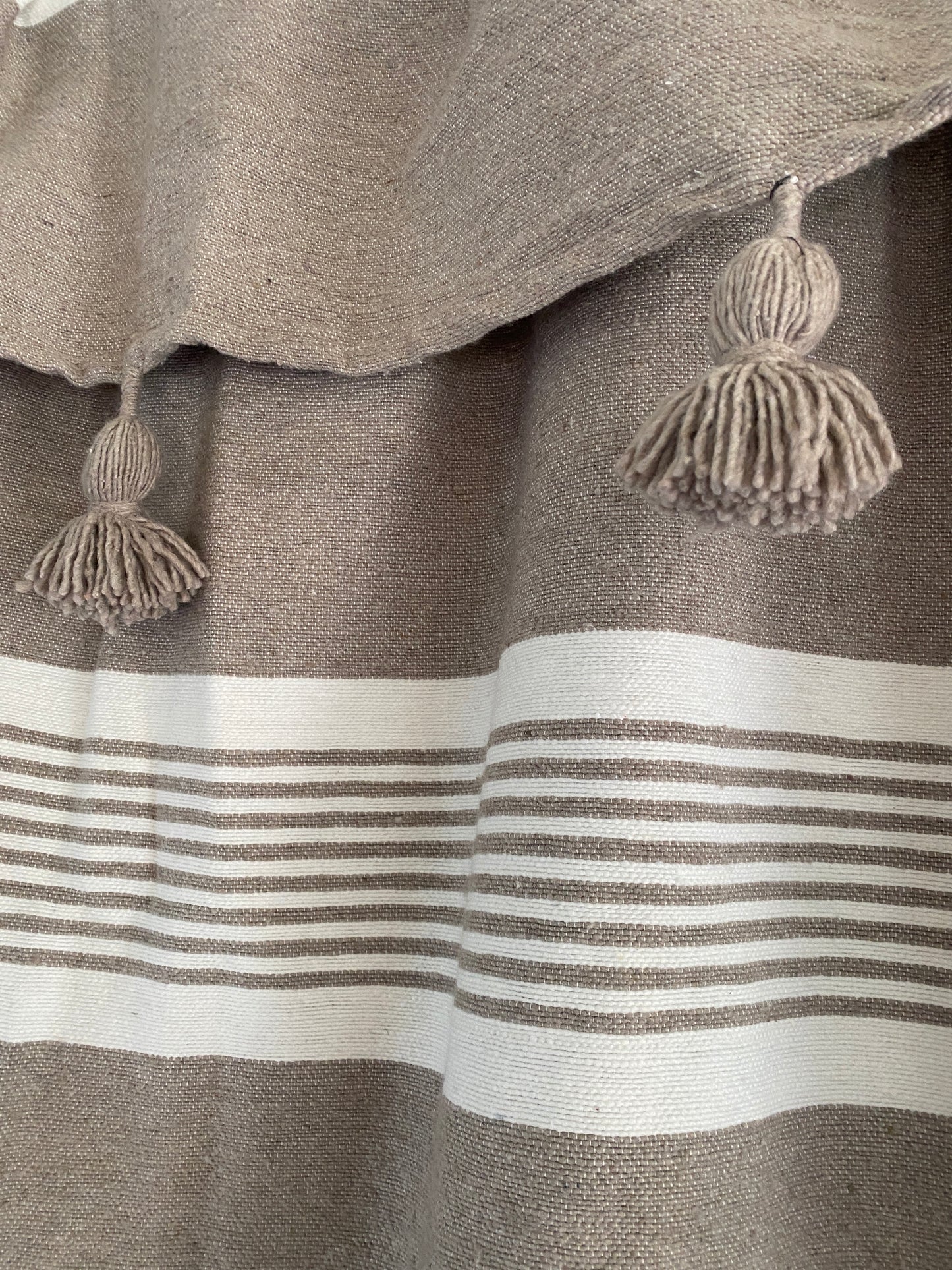 Plaid Pompons en Coton – 200 x 300 cm - Capsule Marrakech