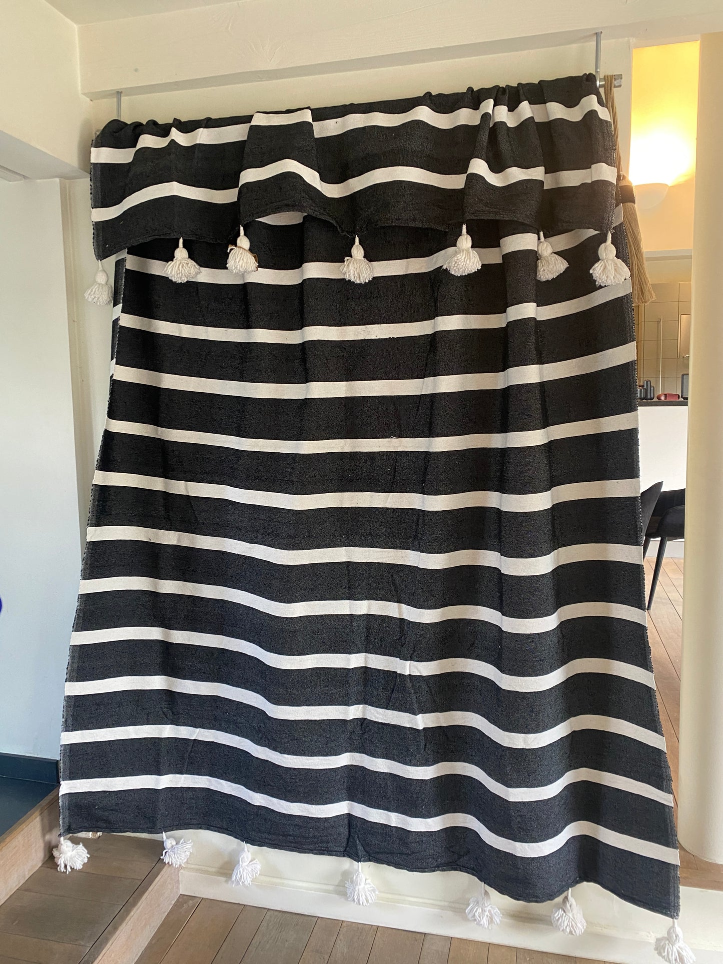 Plaid Pompons en Coton – 200 x 300 cm - Capsule Marrakech