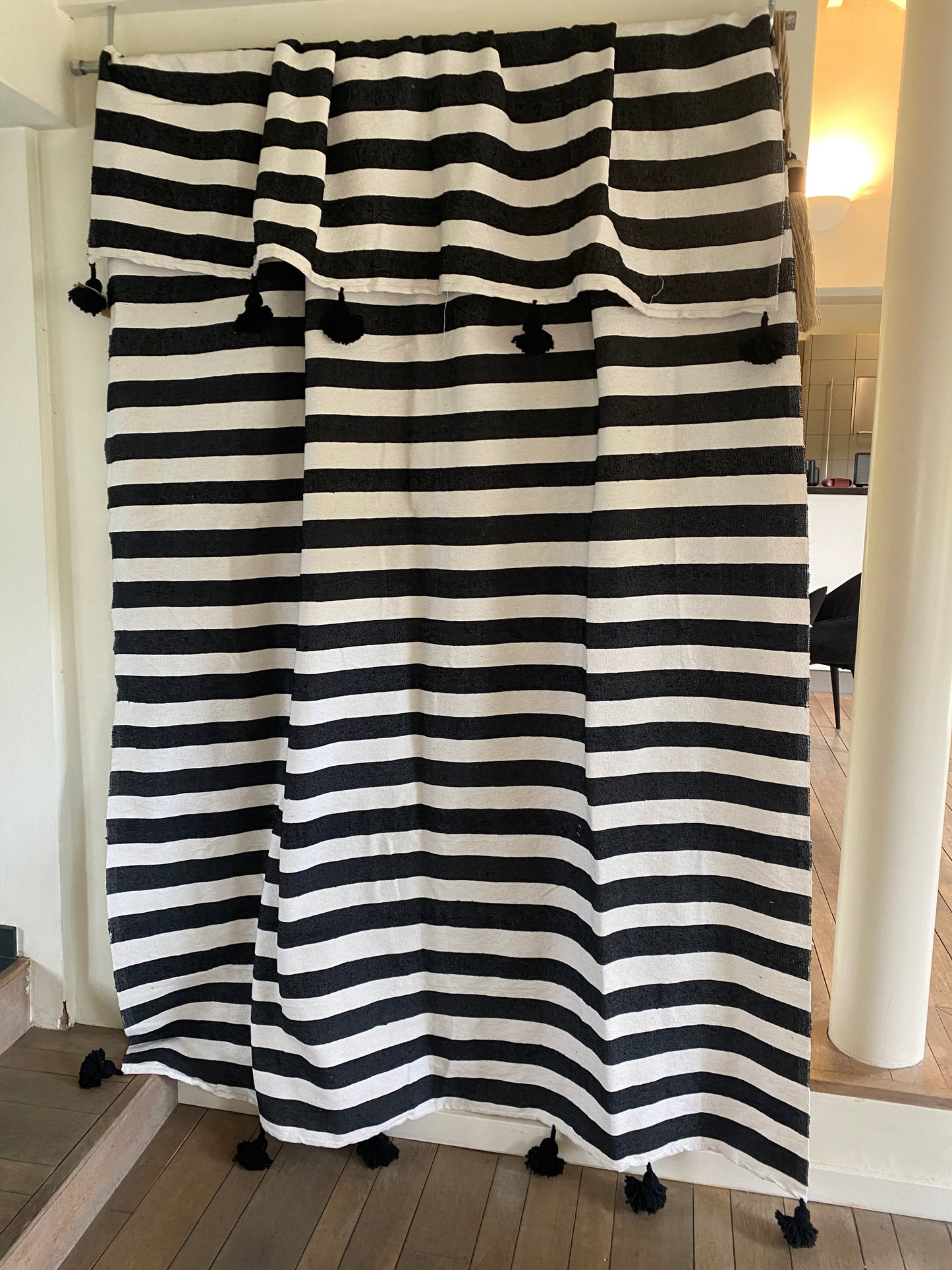 Plaid Pompons en Coton – 200 x 300 cm - Capsule Marrakech