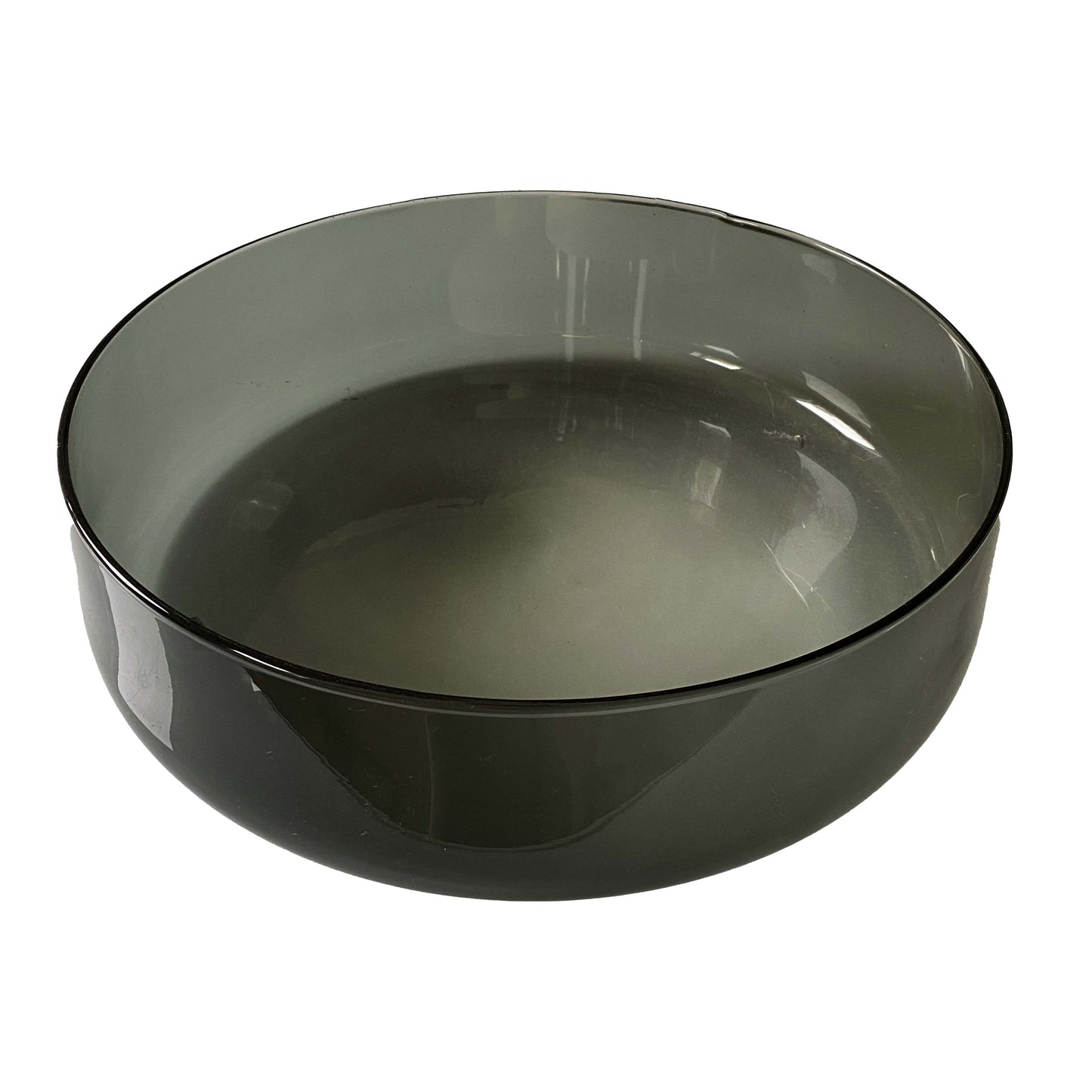 Grand plat verre fumé noir Cylindre Bas NEW !