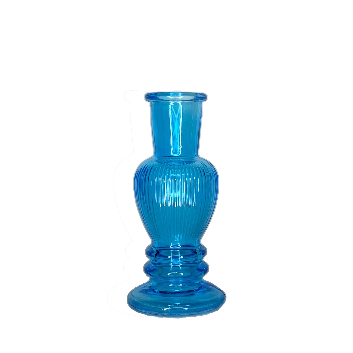 Bougeoir / chandelier, vases en verre BLEU TURQUOISE - 3 modèles