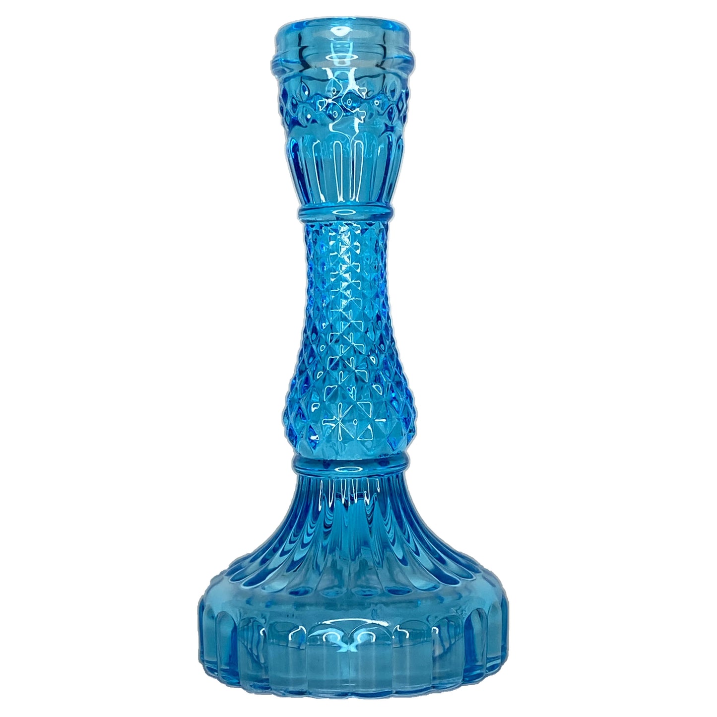 Bougeoir / chandelier, vases en verre BLEU TURQUOISE - 3 modèles
