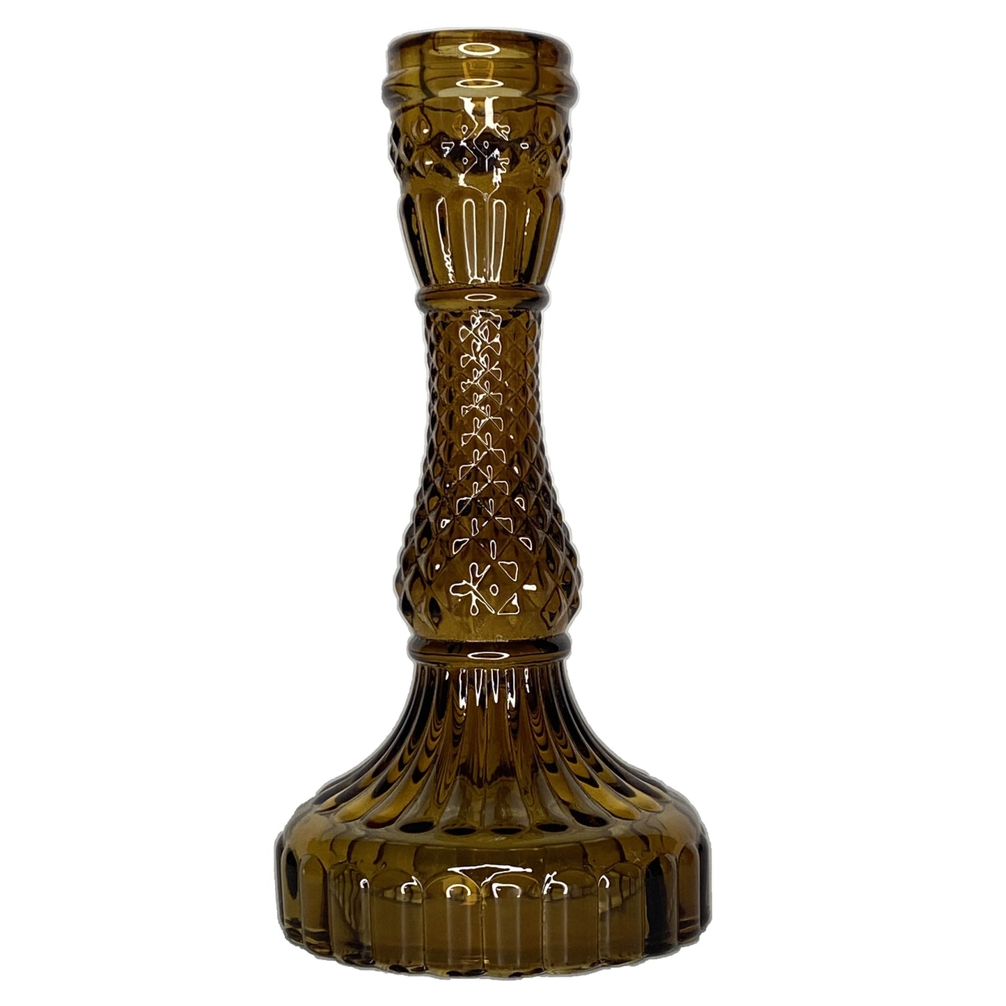Bougeoir / chandelier, vases en verre AMBRE - 3 modèles