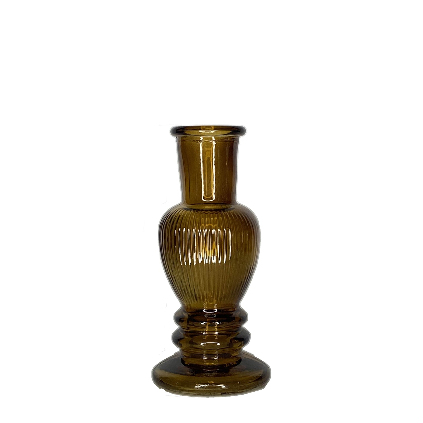 Bougeoir / chandelier, vases en verre AMBRE - 3 modèles
