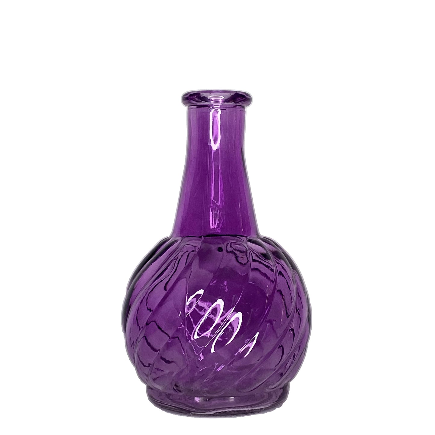 Bougeoir / chandelier, vases en verre MAUVE - 4 modèles
