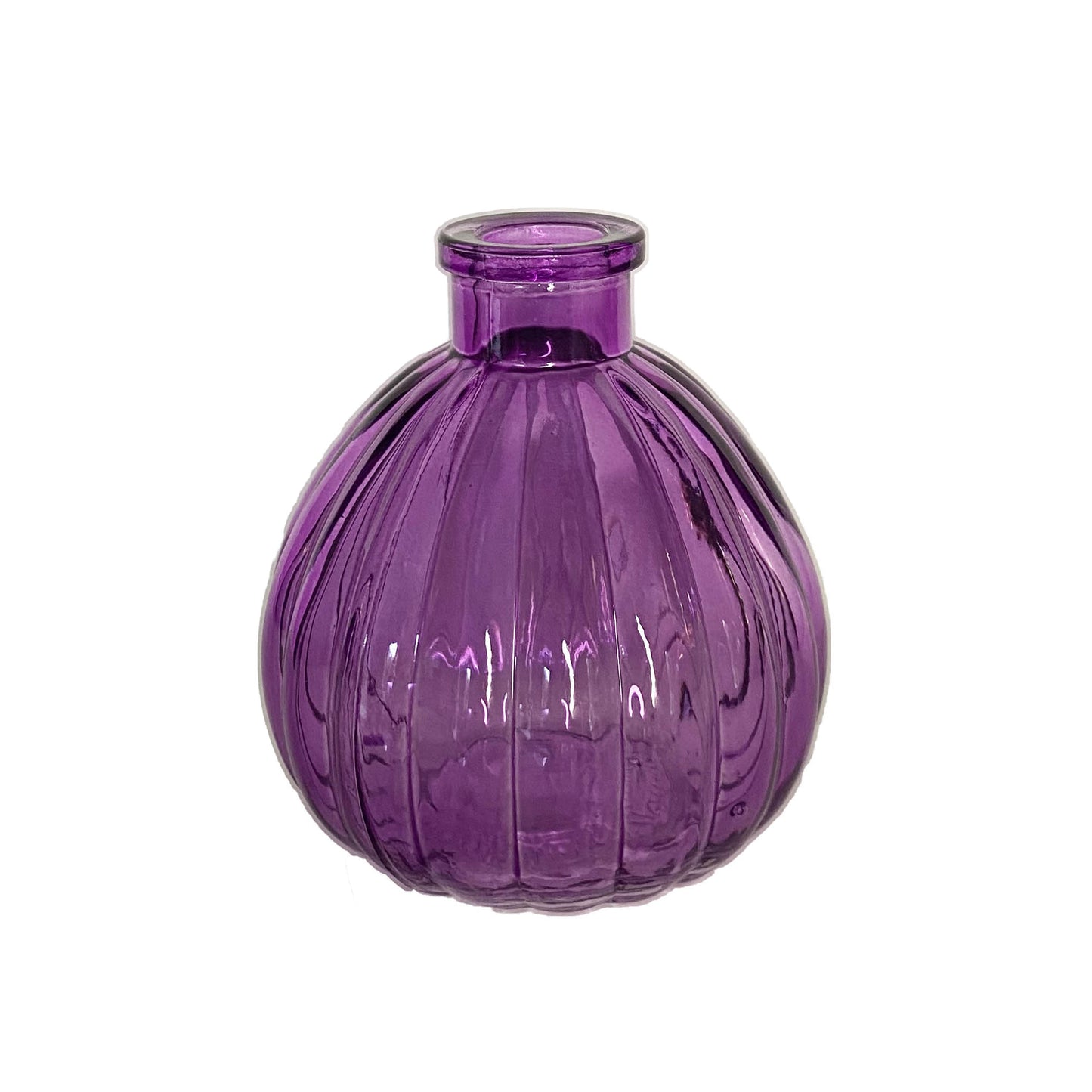 Bougeoir / chandelier, vases en verre MAUVE - 4 modèles
