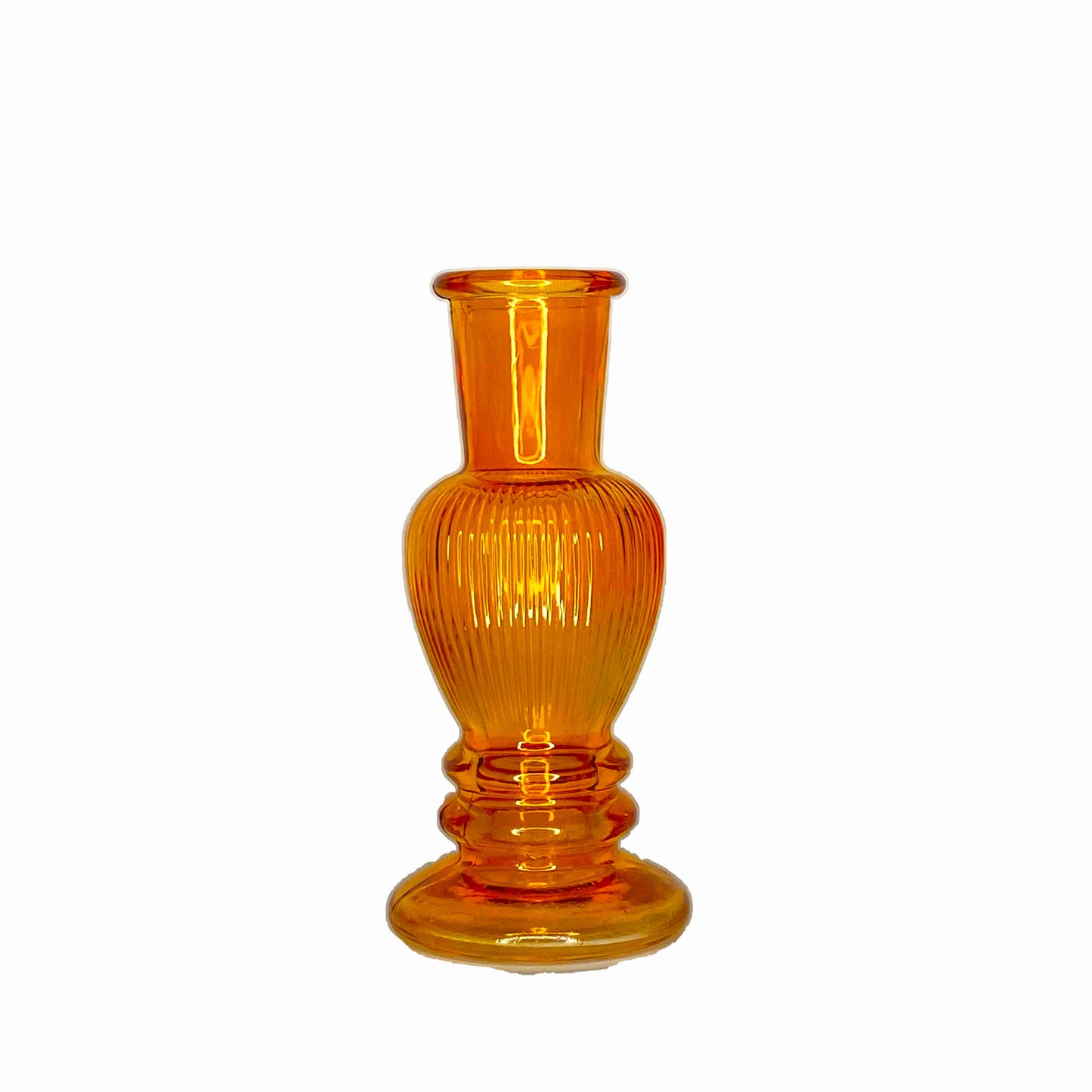 Bougeoir / chandelier, vases en verre ORANGE - 3 modèles