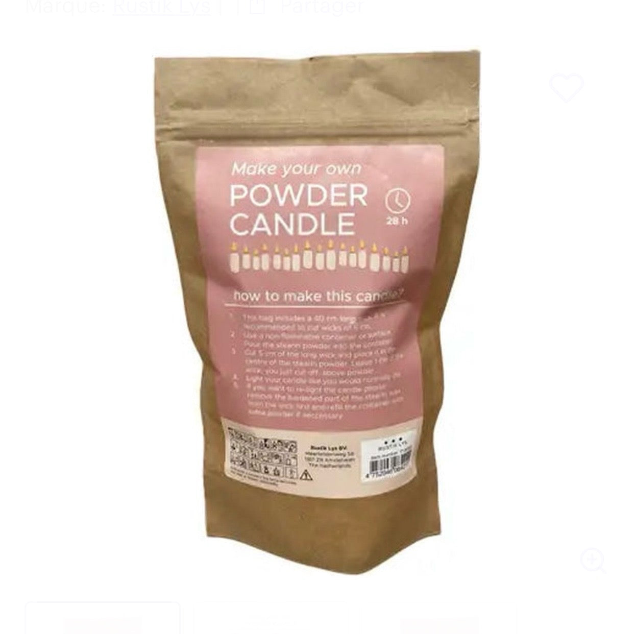 Kit de bougie en poudre