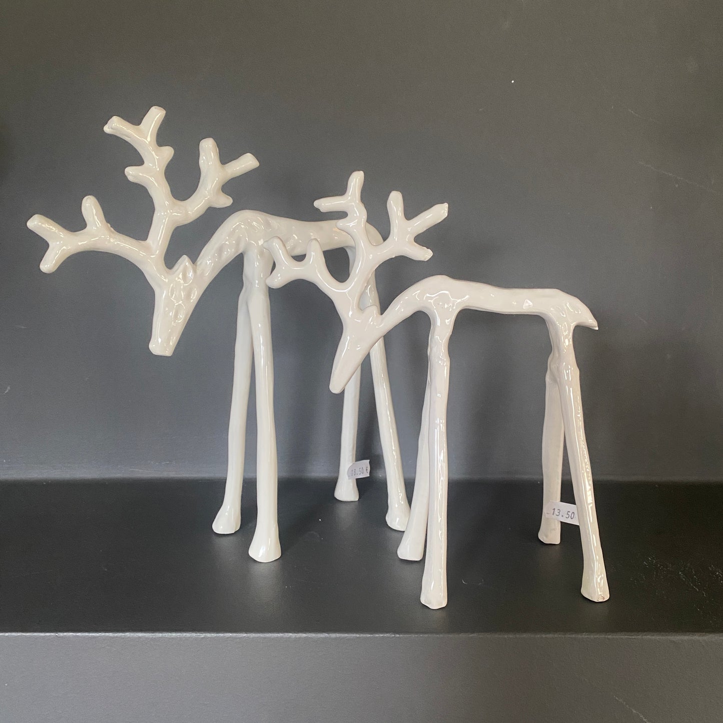 Cerfs métal moucheté