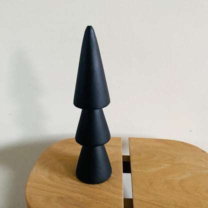 Bougeoirs décoratifs en bois noir