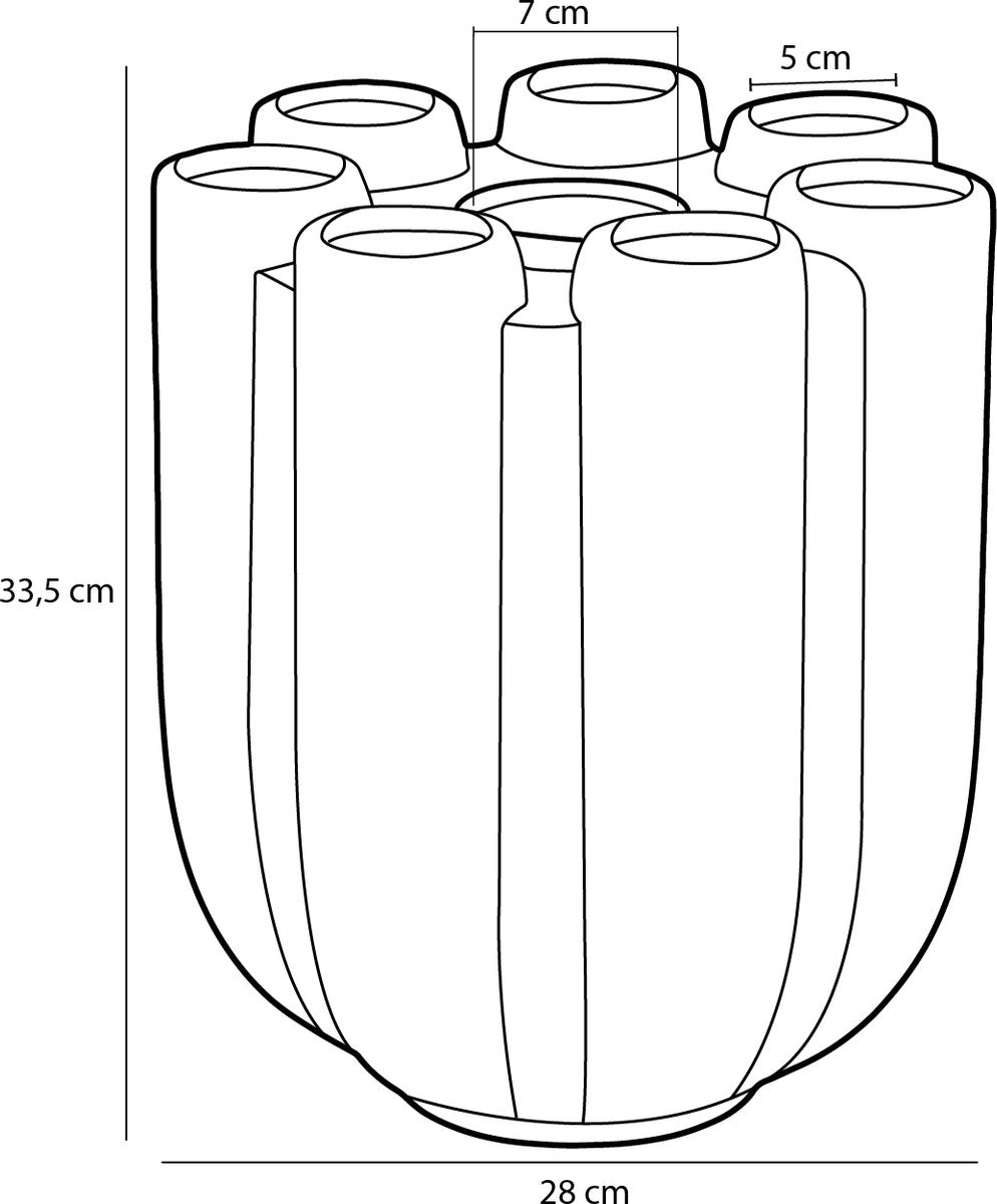 Grand vase Tulipe Ocre rouge