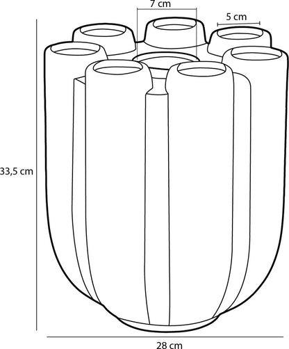 Grand vase Tulipe Ocre rouge